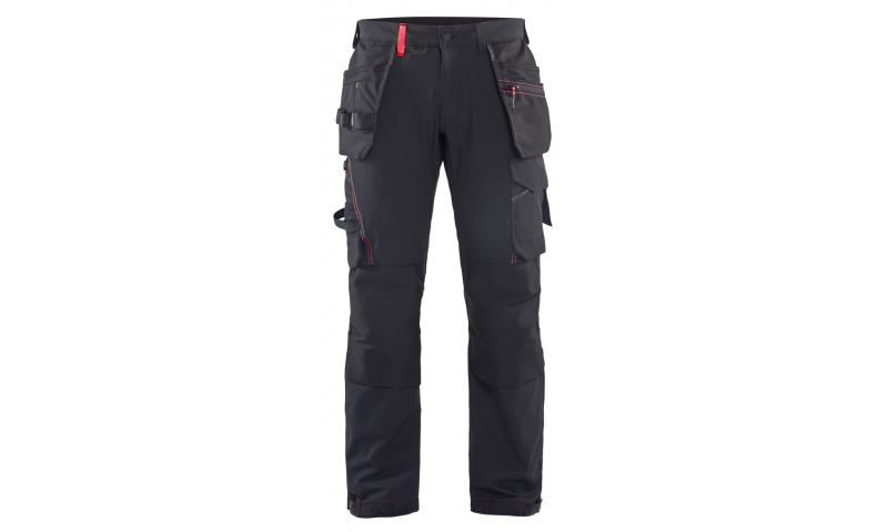 CRAFTSMAN TROUSERS 4-WAY STRETCH RED/BLACK