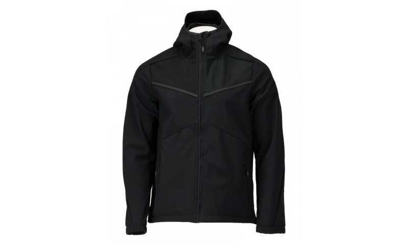 Mascot Softshell jacket with hood, Black