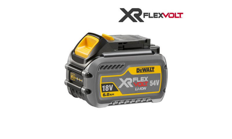 DCB546-XJ 18/54 Volt XR Flexvolt Battery Pack, 1 x 6.0Ah Batteries
